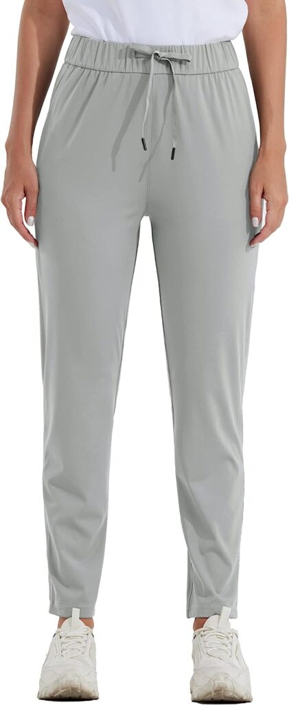 Willit Womens Golf Travel Pants Lounge Sweatpants 7/8 Athletic Pants Quick Dry On The Fly Pants