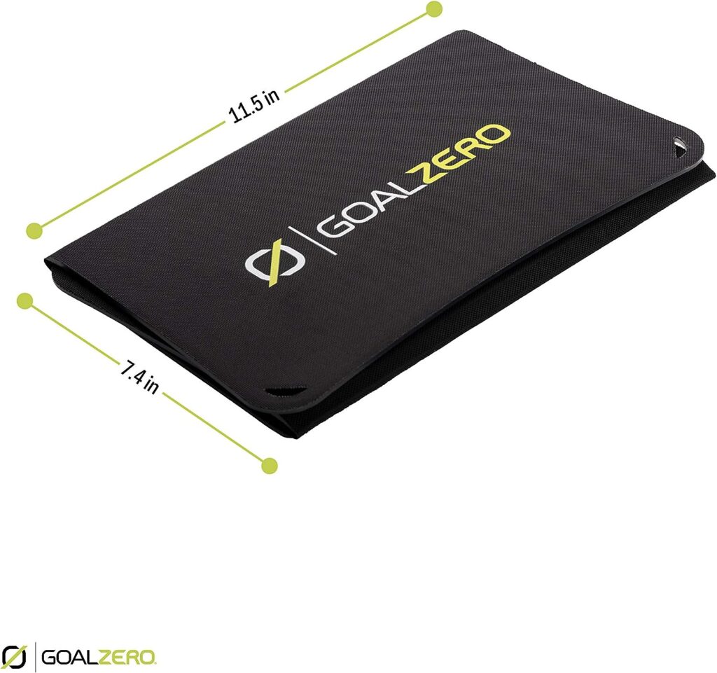 Goal Zero Nomad 20, Foldable Monocrystalline 20 Watt Solar Panel with 8mm + USB Port, Portable Solar Panel Charger. Lightweight 18-22V 20W Solar Panel Charger with Adjustable Kickstand