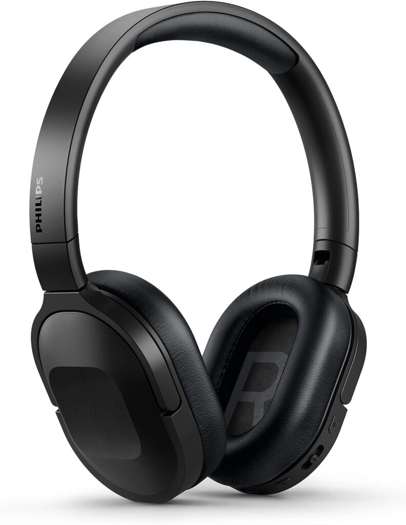 PHILIPS Active Noise Cancelling Headphones Wireless Bluetooth H6506 Flat Folding Lightweight Over Ear Wireless Headphones w/Multipoint Bluetooth Connection 30h Playtime with Deep Bass for Home/Office